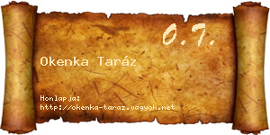 Okenka Taráz névjegykártya